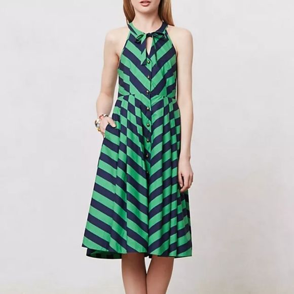 Anthropologie Dresses & Skirts - Anthropologie Emerald Ripple Dress / Girls Savoy size 6